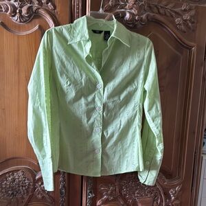 Women's Green Button-Up Shirt